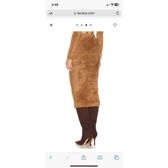 Faber Knit Skirt in Camel Ronny Kobo - Picture 3 of 7